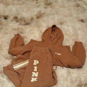 PINK Victoria's Secret Tan Lounge Set